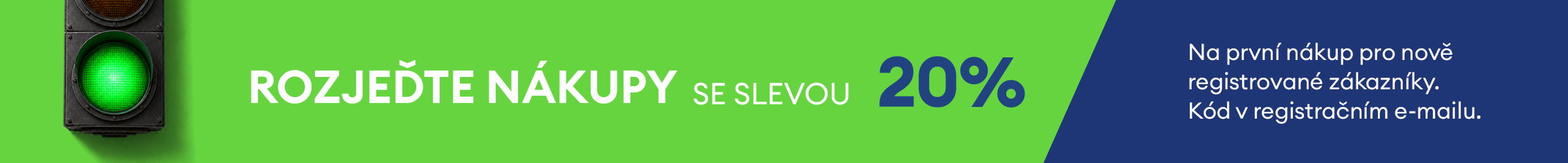 Sleva 10% pro nově registrované zákazníky. Sleva platí na první nákup. Kód vám zašleme v registračním e-mailu.