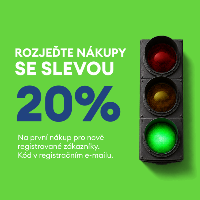 Sleva 10% pro nově registrované zákazníky. Sleva platí na první nákup. Kód vám zašleme v registračním e-mailu.